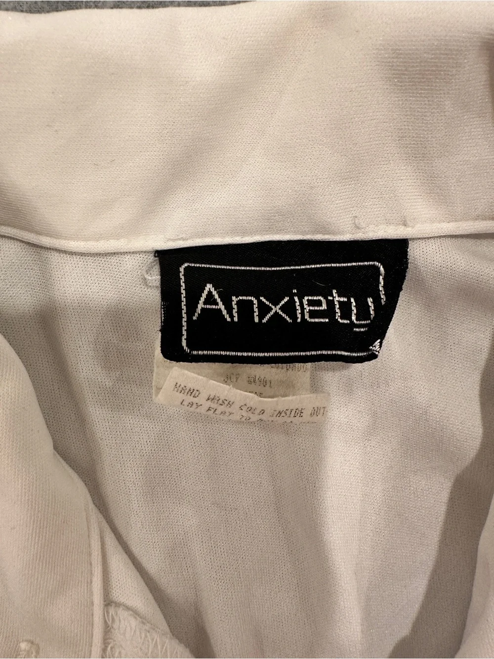 Anxiety White Button-Down Polo Shirt with Pink and Yellow Floral Print - Picture 3 of 8